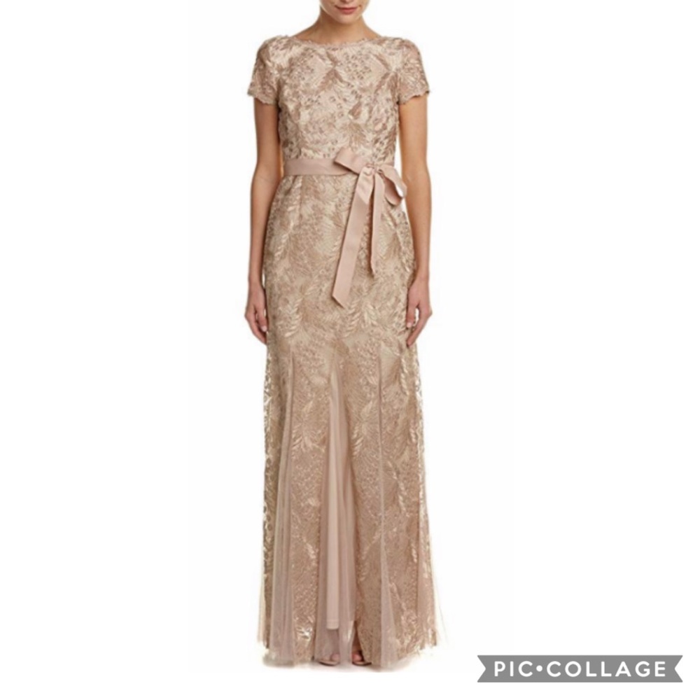 Adrianna-Papell long lace gown
